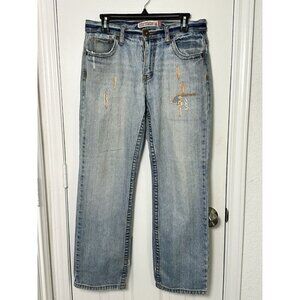 Aeropostale Men’s Essex Straight Leg Jeans‎ 30x30 Medium Wash Distressed Denim